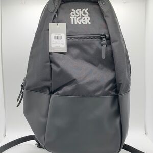 Asics Tiger Logo Backpack Black One Size Unique New